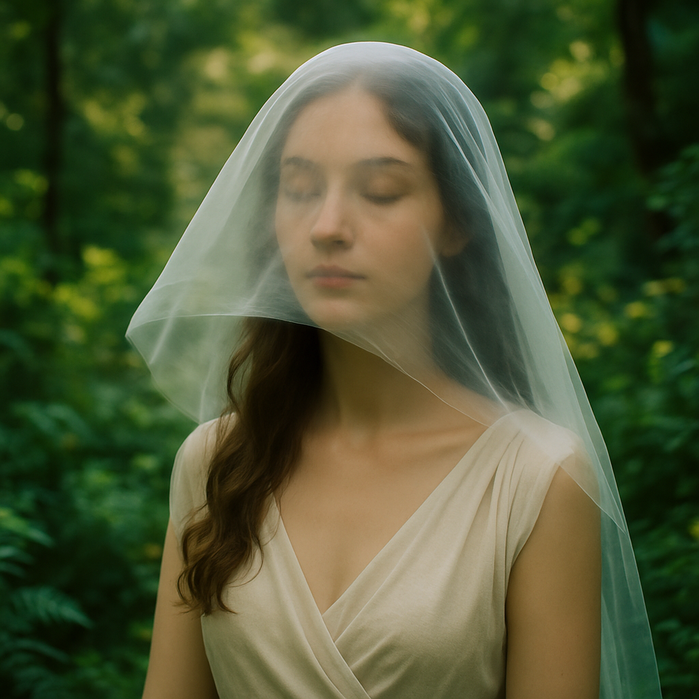 woman veil nature